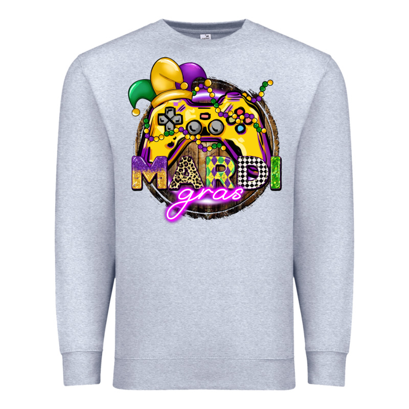 Mardi Gras Gamer Premium Sweatshirt by CowGirlArtShop | Teevron