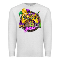 Oatmeal Heather mardi gras gamer Premium Sweatshirt - CowGirlArtShop