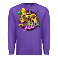Purple mardi gras gamer Premium Sweatshirt - CowGirlArtShop
