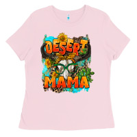 Bubblegum Pink desert mama   leopard Ladies Tee - AdoDesignShop
