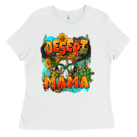 White desert mama   leopard Ladies Tee - AdoDesignShop
