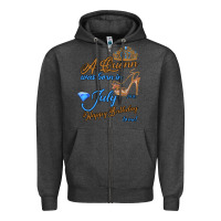 Charcoal Heather A Queen Was Born In July 24th Happy Birthday Zipper Hoodie - Bettercallsaul