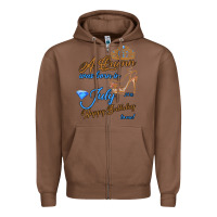 Chestnut A Queen Was Born In July 24th Happy Birthday Zipper Hoodie - Bettercallsaul