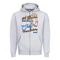 Heather Grey A Queen Was Born In July 24th Happy Birthday Zipper Hoodie - Bettercallsaul
