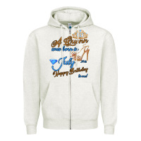 Oatmeal Heather A Queen Was Born In July 24th Happy Birthday Zipper Hoodie - Bettercallsaul