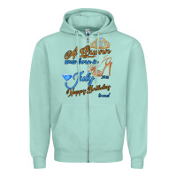 Seafoam A Queen Was Born In July 24th Happy Birthday Zipper Hoodie - Bettercallsaul