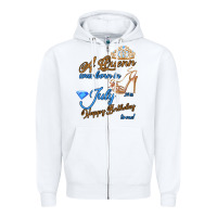White A Queen Was Born In July 24th Happy Birthday Zipper Hoodie - Bettercallsaul