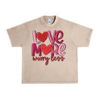 French Oak love more worry less Urban Heavy Tee - MaliasSmallBusiness