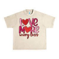Sandshell love more worry less Urban Heavy Tee - MaliasSmallBusiness