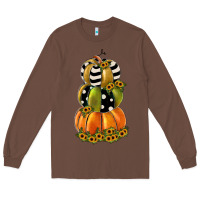 Chestnut pumpkin polka dot, sunflower Long Sleeve Tee - JahusDesignShop