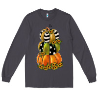 Smoke pumpkin polka dot, sunflower Long Sleeve Tee - JahusDesignShop