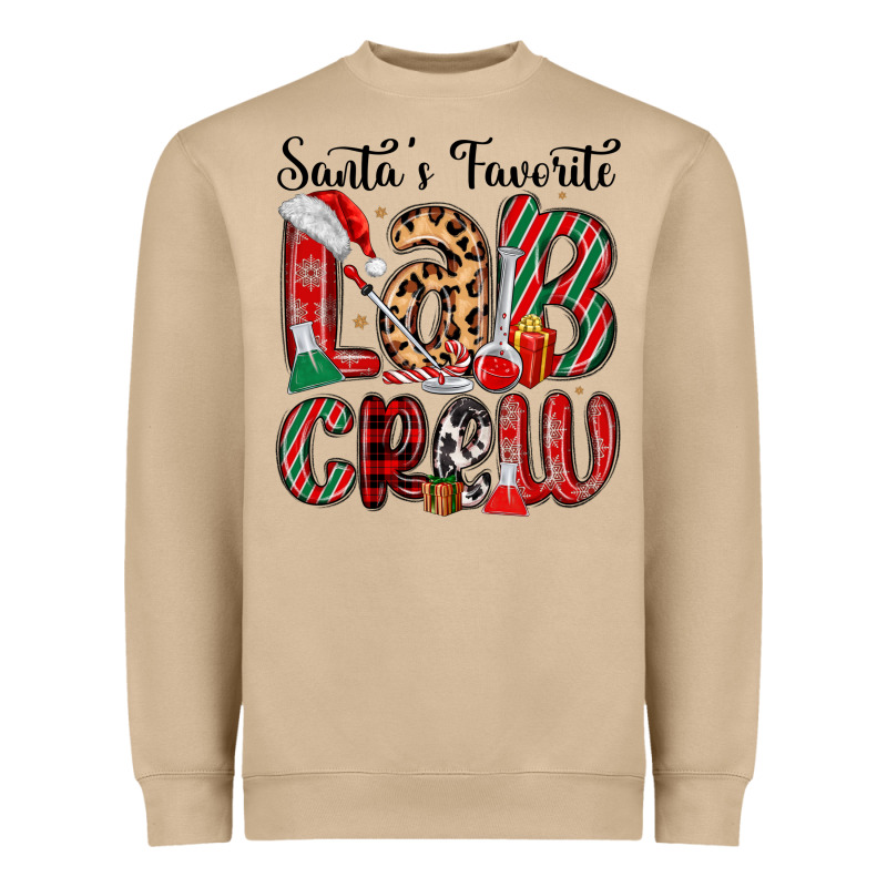 Santa S Favorite Lab Crew Heavyweight Sweatshirt by MaliasSmallBusiness | Teevron