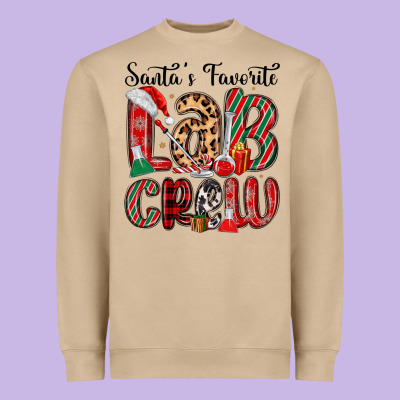 Santa S Favorite Lab Crew Heavyweight Sweatshirt Designed By Maliassmallbusiness
