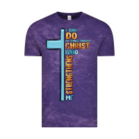 Cloud Purple i can do all things through christ who strengthens Vintage Tee - MaliasSmallBusiness