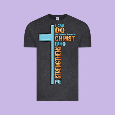 I Can Do All Things Through Christ Who Strengthens Vintage Tee Designed By Maliassmallbusiness