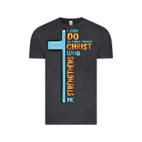 Vintage Black i can do all things through christ who strengthens Vintage Tee - MaliasSmallBusiness