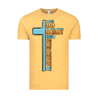 Vintage Mustard i can do all things through christ who strengthens Vintage Tee - MaliasSmallBusiness