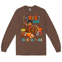 Chestnut turkey and touchdowns Long Sleeve Tee - MaliasSmallBusiness