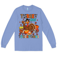 Colony Blue turkey and touchdowns Long Sleeve Tee - MaliasSmallBusiness
