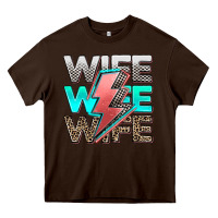 Chocolate Brown racing wife wife wife Heavy Core Tee - AdoDesignShop