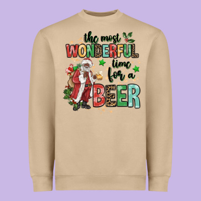 The Most Wonderful Time For A Beer Heavyweight Sweatshirt Designed By Maliassmallbusiness