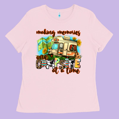 Making Memories One Campsite At A Time Ladies Tee Designed By Adodesignshop