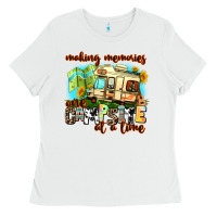 White making memories one campsite at a time Ladies Tee - AdoDesignShop