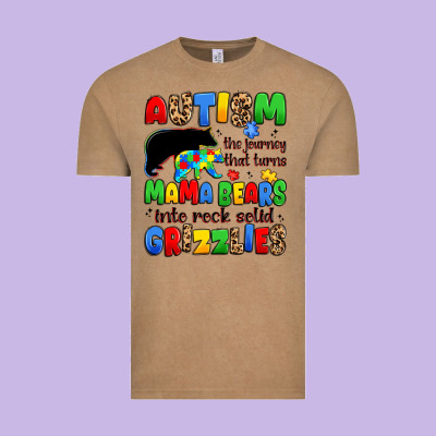 Autism The Journey That Turns Mama Bears Vintage Tee Designed By Jahusdesignshop