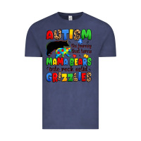 Vintage Denim autism the journey that turns mama bears Vintage Tee - JahusDesignShop