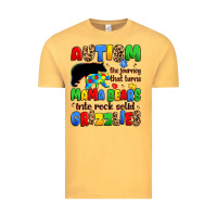 Vintage Mustard autism the journey that turns mama bears Vintage Tee - JahusDesignShop