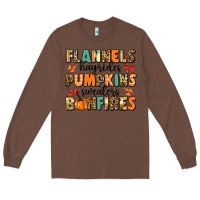 Chestnut flannels hayrides pumpkinsbonfires Long Sleeve Tee - MaliasSmallBusiness