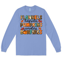 Colony Blue flannels hayrides pumpkinsbonfires Long Sleeve Tee - MaliasSmallBusiness