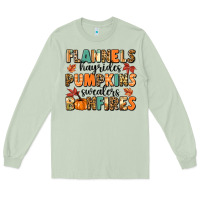 Matcha flannels hayrides pumpkinsbonfires Long Sleeve Tee - MaliasSmallBusiness