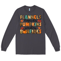 Smoke flannels hayrides pumpkinsbonfires Long Sleeve Tee - MaliasSmallBusiness
