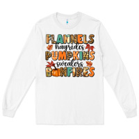White flannels hayrides pumpkinsbonfires Long Sleeve Tee - MaliasSmallBusiness