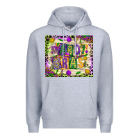 Heather Grey mardi gras Premium Hoodie - CowGirlArtShop
