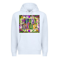 White mardi gras Premium Hoodie - CowGirlArtShop