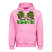 Fuchsia Pink Shake Your Shamrocks Urban Hoodie - FaDigitalArtStudio