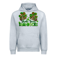 Heather Grey Shake Your Shamrocks Urban Hoodie - FaDigitalArtStudio