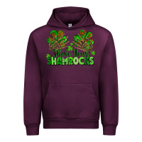 Mauve Wine Shake Your Shamrocks Urban Hoodie - FaDigitalArtStudio