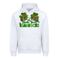 White Shake Your Shamrocks Urban Hoodie - FaDigitalArtStudio