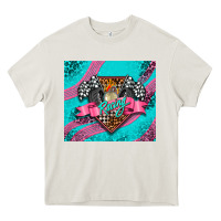 Cream racing pink Heavy Core Tee - AdoDesignShop