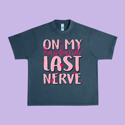 On My Husband Last Nerve Urban Heavy Tee Designed By Maliassmallbusiness
