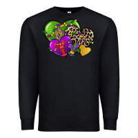 Black mardi gras hearts cg (1) Premium Sweatshirt - CowGirlArtShop