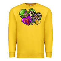 Lemon mardi gras hearts cg (1) Premium Sweatshirt - CowGirlArtShop