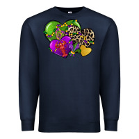 Navy mardi gras hearts cg (1) Premium Sweatshirt - CowGirlArtShop