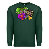 Sports Green mardi gras hearts cg (1) Premium Sweatshirt - CowGirlArtShop