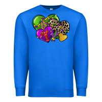 True Royal mardi gras hearts cg (1) Premium Sweatshirt - CowGirlArtShop