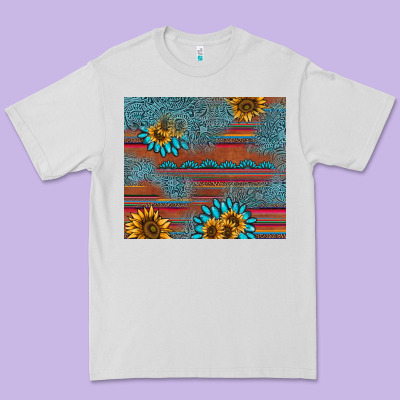 Sunflower Gemstone Serape Tumbler Premium Tee Designed By Adodesignshop