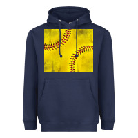 Navy distressed softball pattern Heavyweight Hoodie - TumblerDesignByShophia